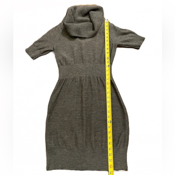 🤎 Ann Taylor LOFT Sweater Dress | Brown | Wool Blend | Cowl Neck | Petite Small - Picture 5 of 7